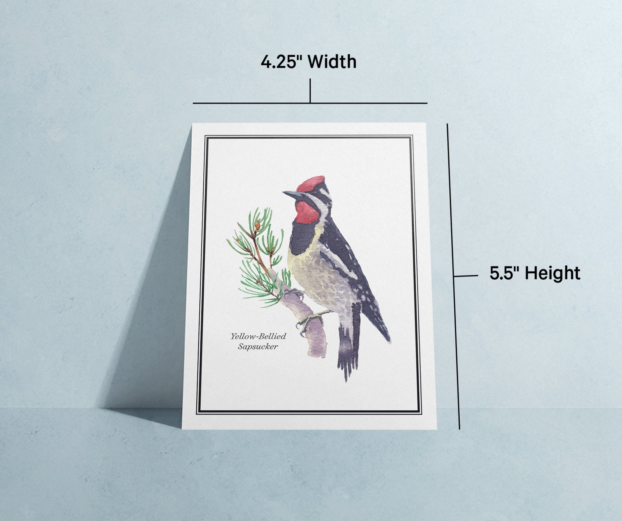 Vintage Birds Watercolor Greeting Cards with Envelopes - Set of 12