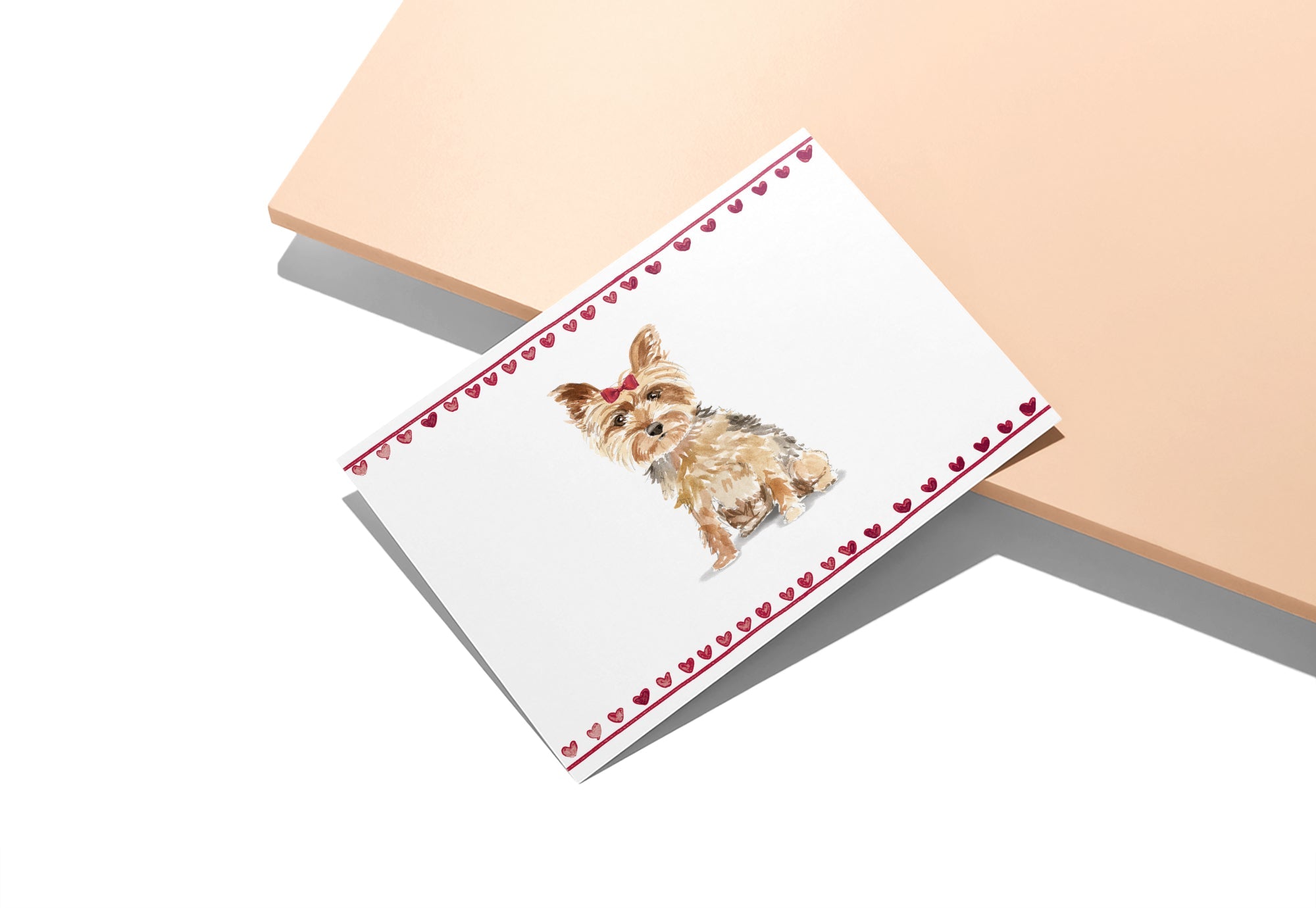 Yorkshire Terrier Watercolor Dog Greeting Cards with Envelopes - Set of 12